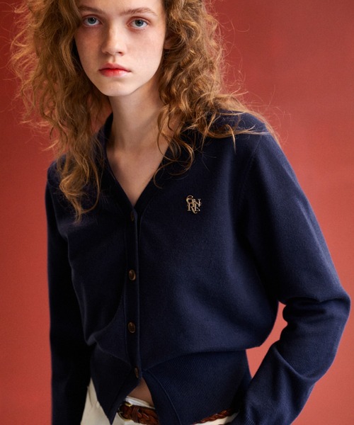【GENERAL IDEA】ロゴ入りスタンダード長袖カーディガン / GNRL ESSENTIAL CARDIGAN(カーディガン/ボレロ)|GENERAL IDEA(ジェネラルアイデア)