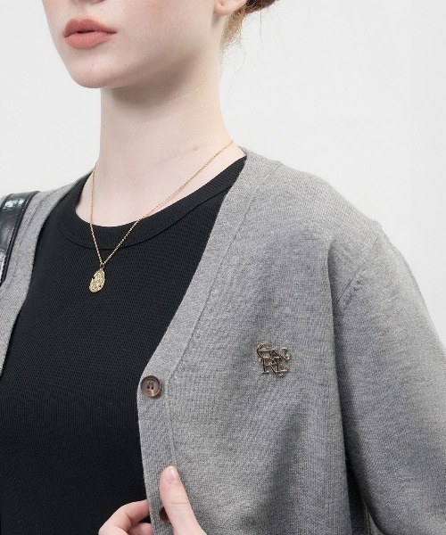 【GENERAL IDEA】ロゴ入りスタンダード長袖カーディガン / GNRL ESSENTIAL CARDIGAN(カーディガン/ボレロ)|GENERAL IDEA(ジェネラルアイデア)