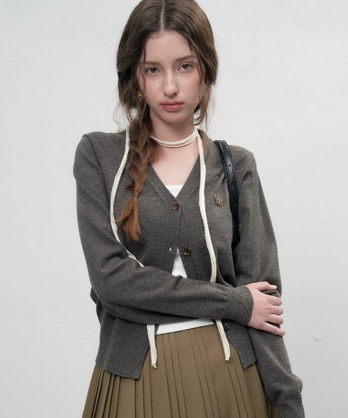 【GENERAL IDEA】ロゴ入りスタンダード長袖カーディガン / GNRL ESSENTIAL CARDIGAN(カーディガン/ボレロ)|GENERAL IDEA(ジェネラルアイデア)