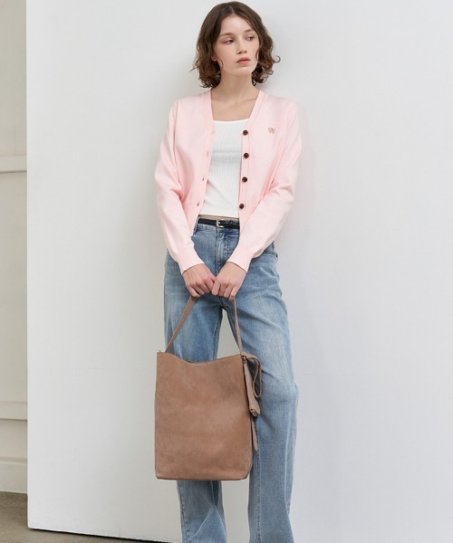 【GENERAL IDEA】ロゴ入りスタンダード長袖カーディガン / GNRL ESSENTIAL CARDIGAN(カーディガン/ボレロ)|GENERAL IDEA(ジェネラルアイデア)