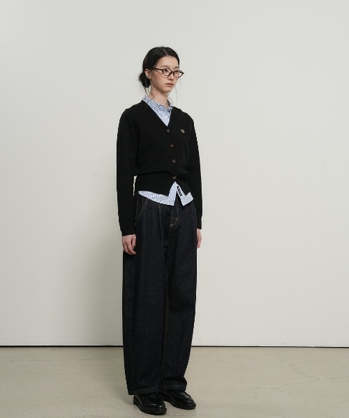 【GENERAL IDEA】ロゴ入りスタンダード長袖カーディガン / GNRL ESSENTIAL CARDIGAN(カーディガン/ボレロ)|GENERAL IDEA(ジェネラルアイデア)