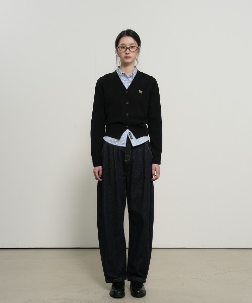 【GENERAL IDEA】ロゴ入りスタンダード長袖カーディガン / GNRL ESSENTIAL CARDIGAN(カーディガン/ボレロ)|GENERAL IDEA(ジェネラルアイデア)