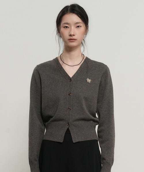 【GENERAL IDEA】ロゴ入りスタンダード長袖カーディガン / GNRL ESSENTIAL CARDIGAN(カーディガン/ボレロ)|GENERAL IDEA(ジェネラルアイデア)