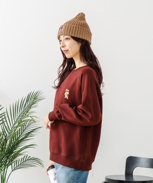 Tom&Jerry(トムアンドジェリー)の「【TOM&JERRY/トムとジェリー】TOM&JERRY ワンポイント 裏シャギー スウェット(スウェット・レディース・グレー/ライトグレー/ワイン/ブルー・MEDIUM/LARGE)」の18枚目の写真