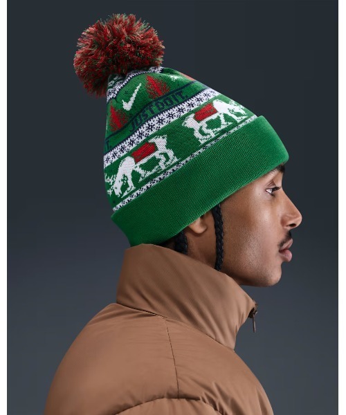 NIKE（ナイキ）の「《NIKEアパレル》U NK PEAK BEANIE SC HOL25 L（ニットキャップ/ビーニー・メンズ・グリーン・フリー）」の4枚目の写真