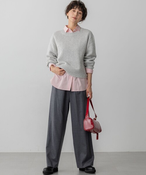 23区 L(ニジュウサンクオオキイサイズ)の「ウールカシミヤ パフスリーブ ニット(ニット/セーター・レディース・スモーキーグリーン系/スカイブルー系/ライトイエロー系/ピンク系/ライトグレー系・46/44)」の17枚目の写真