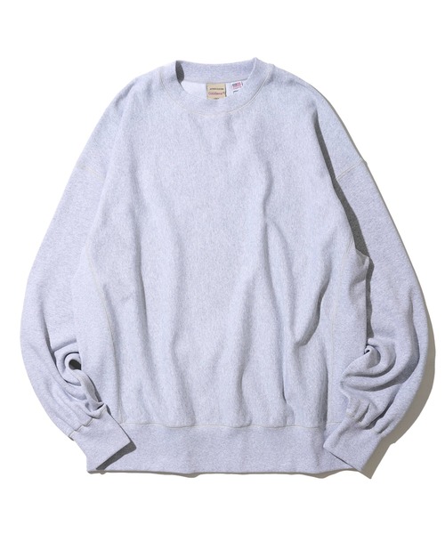 TETE HOMME(テットオム)の「【Goodwear/グッドウェア】12オンス USAコットン 無地 オーバーサイズクルーネックスウェットプルオーバー(スウェット・メンズ・ブラック/グレー/オフホワイト/ネイビー/カーキ・MEDIUM/LARGE/SMALL)」の3枚目の写真