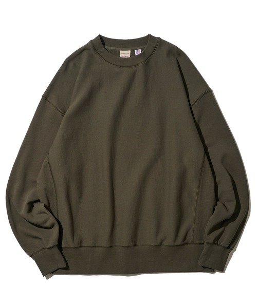 TETE HOMME(テットオム)の「【Goodwear/グッドウェア】12オンス USAコットン 無地 オーバーサイズクルーネックスウェットプルオーバー(スウェット・メンズ・ブラック/グレー/オフホワイト/ネイビー/カーキ・MEDIUM/LARGE/SMALL)」の4枚目の写真