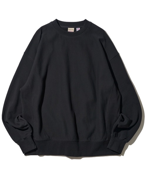 TETE HOMME(テットオム)の「【Goodwear/グッドウェア】12オンス USAコットン 無地 オーバーサイズクルーネックスウェットプルオーバー(スウェット・メンズ・ブラック/グレー/オフホワイト/ネイビー/カーキ・MEDIUM/LARGE/SMALL)」の1枚目の写真