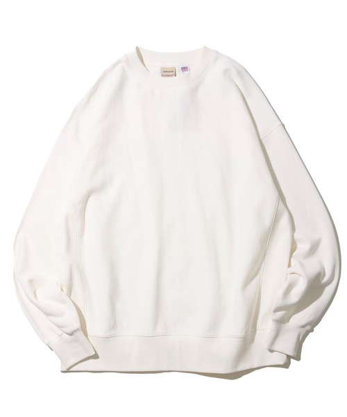 TETE HOMME(テットオム)の「【Goodwear/グッドウェア】12オンス USAコットン 無地 オーバーサイズクルーネックスウェットプルオーバー(スウェット・メンズ・ブラック/グレー/オフホワイト/ネイビー/カーキ・MEDIUM/LARGE/SMALL)」の6枚目の写真