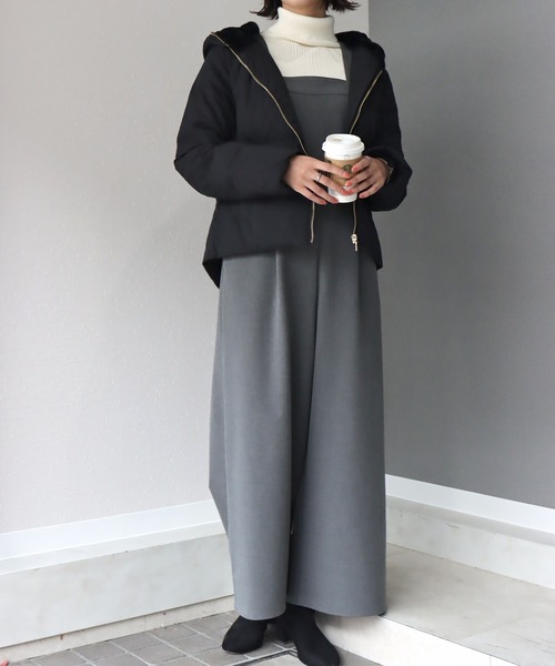 libelle more（リベル モア）の「フードフェイクファーダウンジャケット（ダウンジャケット/コート・レディース・モカ/ネイビー/アイボリー/ブラック/グレー・M/L）」の16枚目の写真