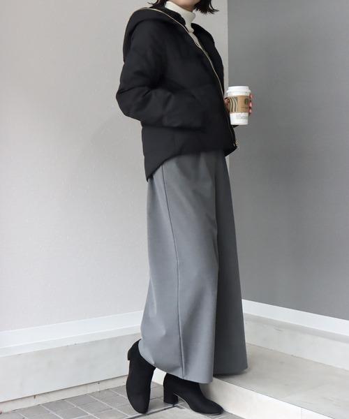 libelle more（リベル モア）の「フードフェイクファーダウンジャケット（ダウンジャケット/コート・レディース・モカ/ネイビー/アイボリー/ブラック/グレー・M/L）」の17枚目の写真