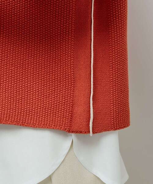 Green　Parks（グリーンパークス）の「かのこ編モックネックニットプルオーバー（ニット/セーター・レディース・オレンジ/ブラウン/グレー/ホワイト系その他2/イエロー・FREE）」の22枚目の写真