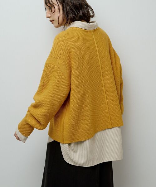 Green　Parks（グリーンパークス）の「かのこ編モックネックニットプルオーバー（ニット/セーター・レディース・オレンジ/ブラウン/グレー/ホワイト系その他2/イエロー・FREE）」の17枚目の写真