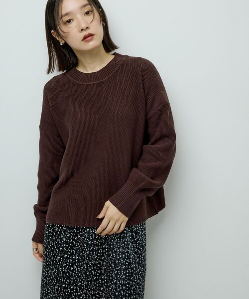 Green　Parks（グリーンパークス）の「かのこ編モックネックニットプルオーバー（ニット/セーター・レディース・オレンジ/ブラウン/グレー/ホワイト系その他2/イエロー・FREE）」の11枚目の写真