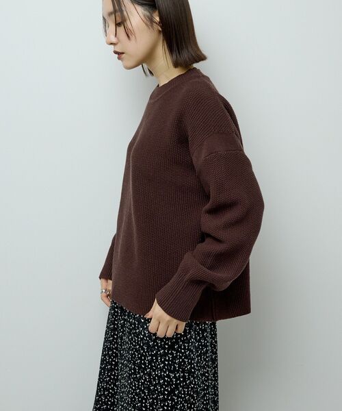 Green　Parks（グリーンパークス）の「かのこ編モックネックニットプルオーバー（ニット/セーター・レディース・オレンジ/ブラウン/グレー/ホワイト系その他2/イエロー・FREE）」の12枚目の写真