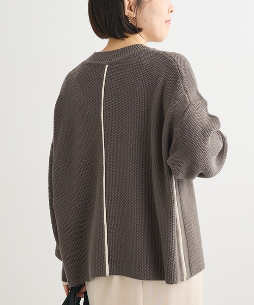 Green　Parks（グリーンパークス）の「かのこ編モックネックニットプルオーバー（ニット/セーター・レディース・オレンジ/ブラウン/グレー/ホワイト系その他2/イエロー・FREE）」の3枚目の写真