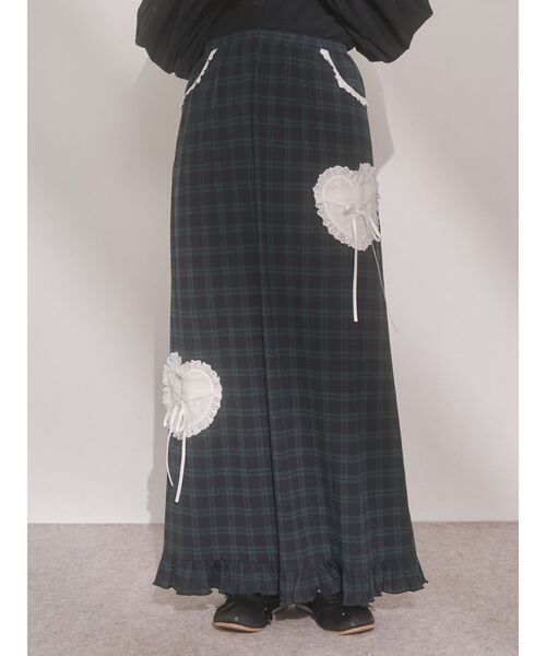 merry jenny（メリージェニー）の「message heart skirt（スカート・レディース・グリーン/ベージュ/ブラック・FREE）」の16枚目の写真