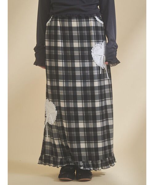 merry jenny（メリージェニー）の「message heart skirt（スカート・レディース・グリーン/ベージュ/ブラック・FREE）」の21枚目の写真