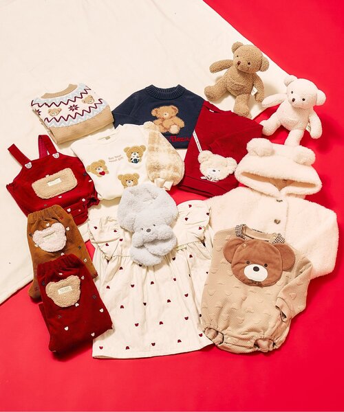 apres les cours（アプレレクール）の「tiny bear　マフラー（マフラー・キッズ・アイボリー・120/95）」の5枚目の写真