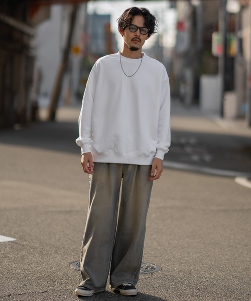 SIDEWAY STANCE（サイドウェイスタンス）の「【SIDEWAY STANCE】無地 スウェット トレーナー（スウェット・メンズ・ブラック/ホワイト/アッシュ/杢グレー・LARGE/MEDIUM/X-LARGE/SMALL）」の20枚目の写真