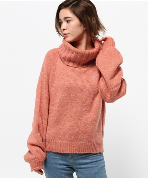 Kastane（カスタネ）の「オフタートルプルオーバー（ニット/セーター・レディース・サーモンピンク/グレー・FREE）」の10枚目の写真