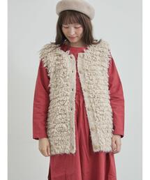 ループ編み前後2WAYニットベスト