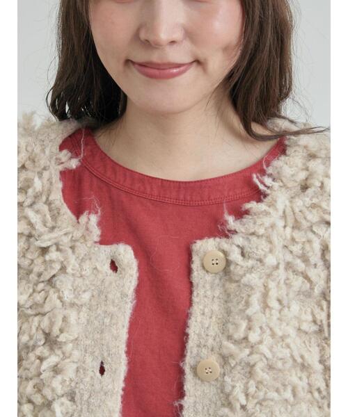 TSUHARU by Samansa Mos2（ツハルバイサマンサモスモス）の「ループ編み前後2WAYニットベスト（ベスト・レディース・キナリ/オレンジ/グレー・F）」の11枚目の写真