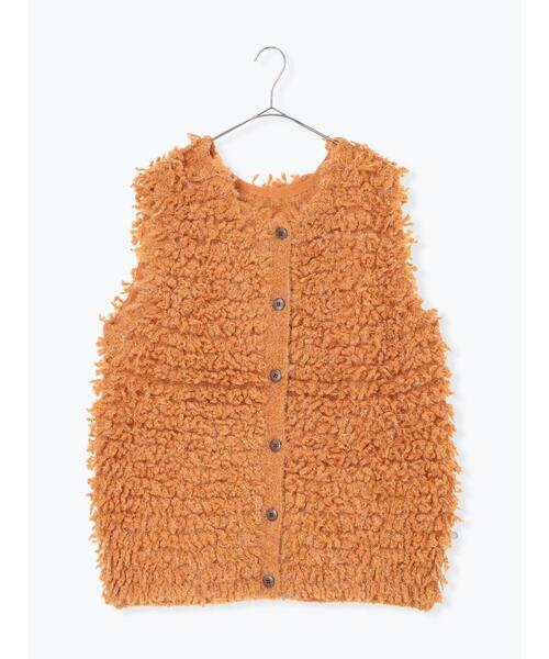 TSUHARU by Samansa Mos2（ツハルバイサマンサモスモス）の「ループ編み前後2WAYニットベスト（ベスト・レディース・キナリ/オレンジ/グレー・F）」の16枚目の写真