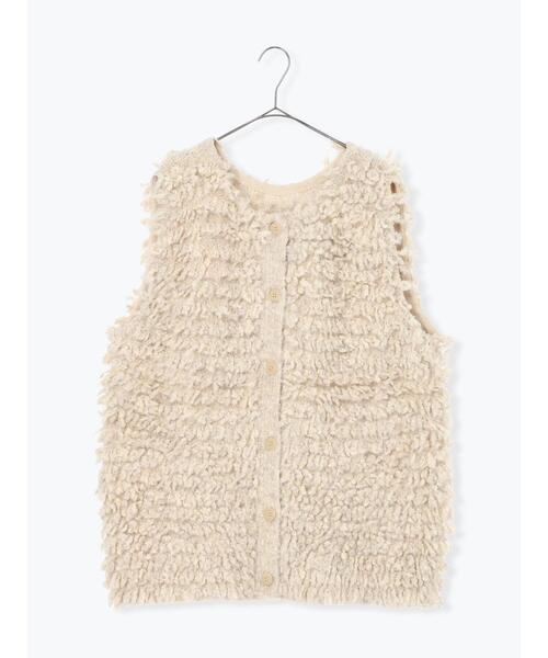 TSUHARU by Samansa Mos2（ツハルバイサマンサモスモス）の「ループ編み前後2WAYニットベスト（ベスト・レディース・キナリ/オレンジ/グレー・F）」の5枚目の写真