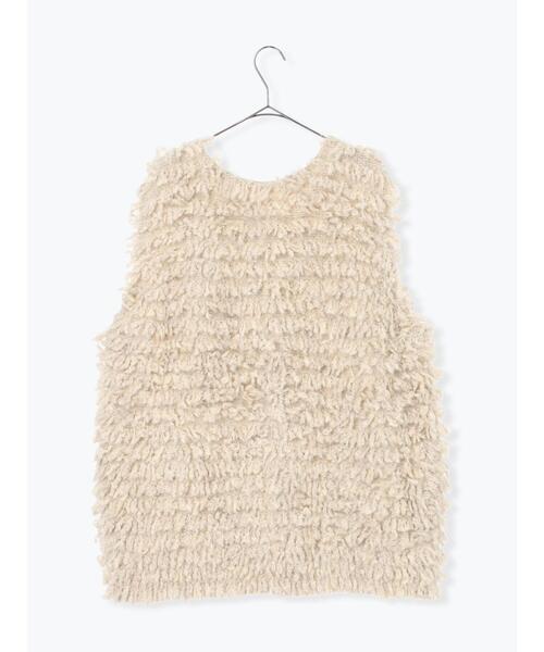 TSUHARU by Samansa Mos2（ツハルバイサマンサモスモス）の「ループ編み前後2WAYニットベスト（ベスト・レディース・キナリ/オレンジ/グレー・F）」の6枚目の写真