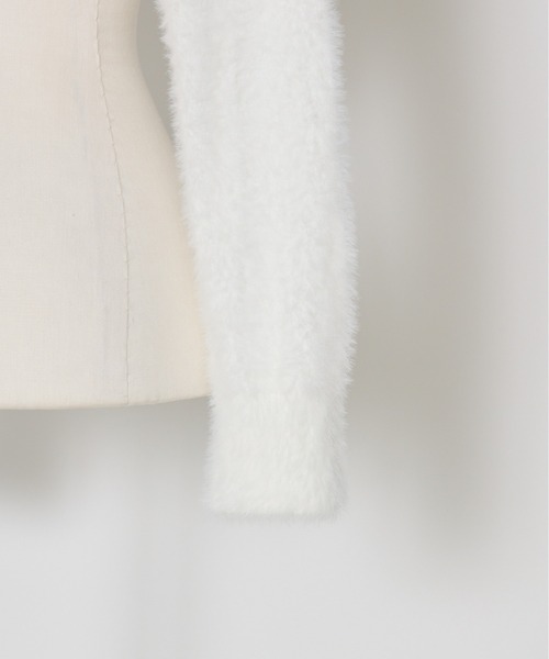 mellfy memory（メルフィーメモリー）の「Fluffy pom-pom Angel hoodie cardigan（ニット/セーター・レディース・ピンク/ホワイト・FREE）」の9枚目の写真