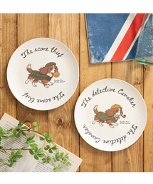 Jubilee（ジュビリー）の「英国犬 ロイヤルデザイン バンブー皿 竹ファイバープレート 2枚セット  20cm（食器）」