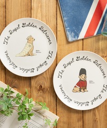 Jubilee（ジュビリー）の「英国犬 コーギー&キャバリアなど ロイヤルデザイン バンブー皿 竹ファイバープレート 2枚セット  20cm（食器）」