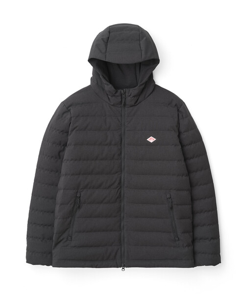 MEN'S WOOL LIKE POLYESTER MIDDLE DOWN HOODED JACKET（ダウン