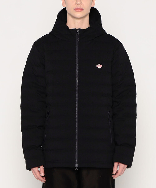 MEN'S WOOL LIKE POLYESTER MIDDLE DOWN HOODED JACKET（ダウン