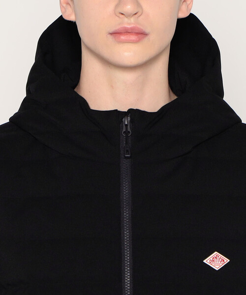 MEN'S WOOL LIKE POLYESTER MIDDLE DOWN HOODED JACKET（ダウン