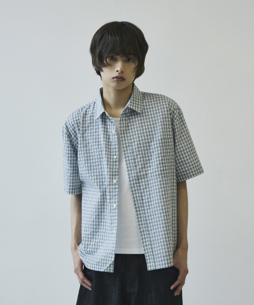 SIGNATURE（シグネチャ）の「サマー クロップ チェック ハーフシャツ[ブルー]（シャツ/ブラウス・レディース・その他・MEDIUM/LARGE）」の7枚目の写真