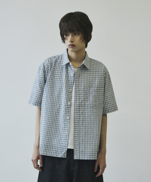 SIGNATURE（シグネチャ）の「サマー クロップ チェック ハーフシャツ[ブルー]（シャツ/ブラウス・レディース・その他・MEDIUM/LARGE）」の9枚目の写真
