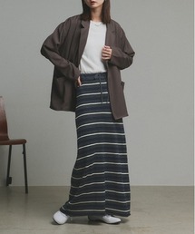 ロング 配色 マルチカラー」に該当するレディースのスカート