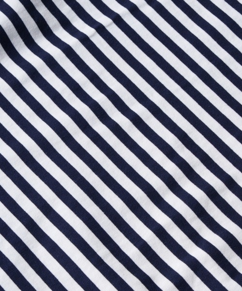 WHYTO.(ホワイト)の「「WHYTO. / ホワイト」ルーズストライプトップス(Tシャツ/カットソー・レディース・ホワイト×ネイビー/ピンク系/オフホワイト・38/36)」の22枚目の写真