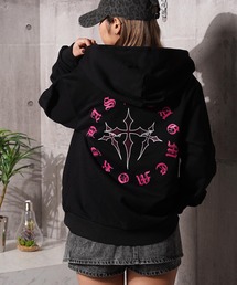 #MEMORY（メモリー）の「【MEMORY】ヘビーウェイト クロスラインストーン ダブルZIPパーカー / Cross Line Stone Double ZIP Hoodie（パーカー）」
