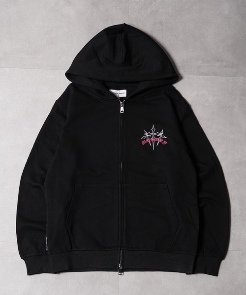 #MEMORY（メモリー）の「【MEMORY】ヘビーウェイト クロスラインストーン ダブルZIPパーカー / Cross Line Stone Double ZIP Hoodie（パーカー・メンズ・ブラック系1/ブラック系3/ブラック系2・S/M/L）」の21枚目の写真