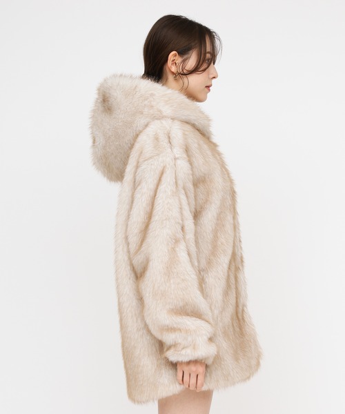 セール】フーディーファージャケットコート（その他アウター）｜ROYAL