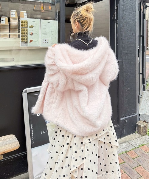 セール】フーディーファージャケットコート（その他アウター）｜ROYAL