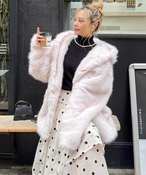 セール】フーディーファージャケットコート（その他アウター）｜ROYAL