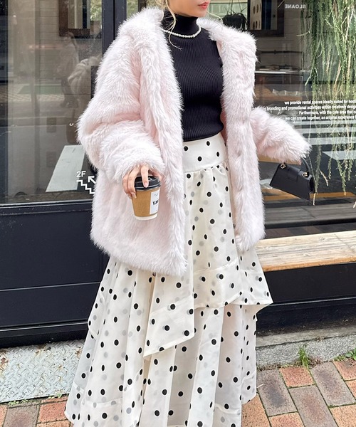 セール】フーディーファージャケットコート（その他アウター）｜ROYAL