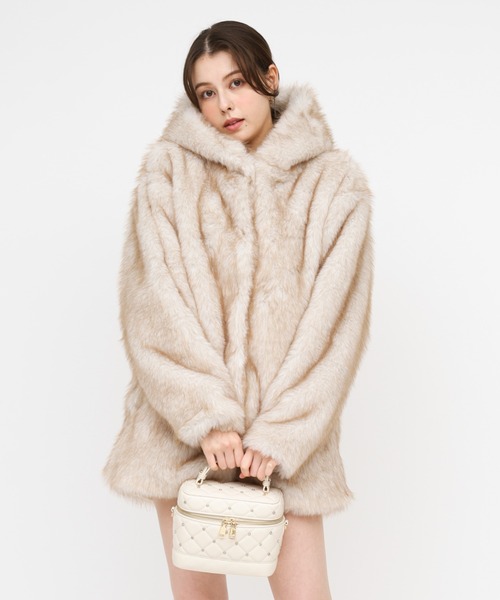 セール】フーディーファージャケットコート（その他アウター）｜ROYAL