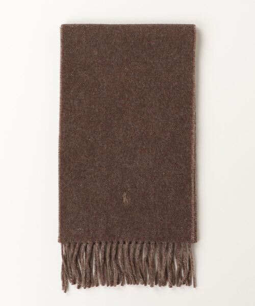 POLO RALPH LAUREN(ポロ ラルフ ローレン)の「リバーシブル ウールブレンド マフラー(マフラー・メンズ・ブラウン・ONE)」の3枚目の写真