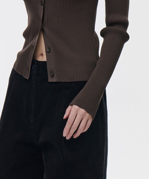 MUSINSA STANDARD WOMAN（ムシンサスタンダードウーマン）の「ウィメンズリブスリムカラーガーディガン[ブラウン]（カーディガン/ボレロ・レディース・その他・SMALL/MEDIUM/LARGE/X-SMALL）」の6枚目の写真